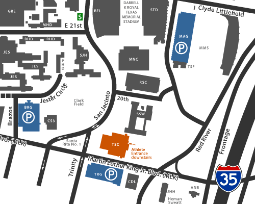 Locla map of Texas Swim Center